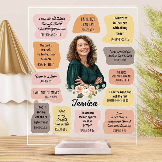 Inspirational Scripture Moments - Customizable Acrylic Photo Plaque with Personalized Bible Verses