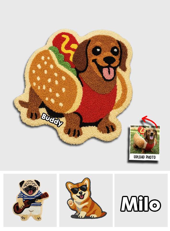 Any Photo Into Rug - Personalized Dachshund Dog Non-Slip Tufted Rug
