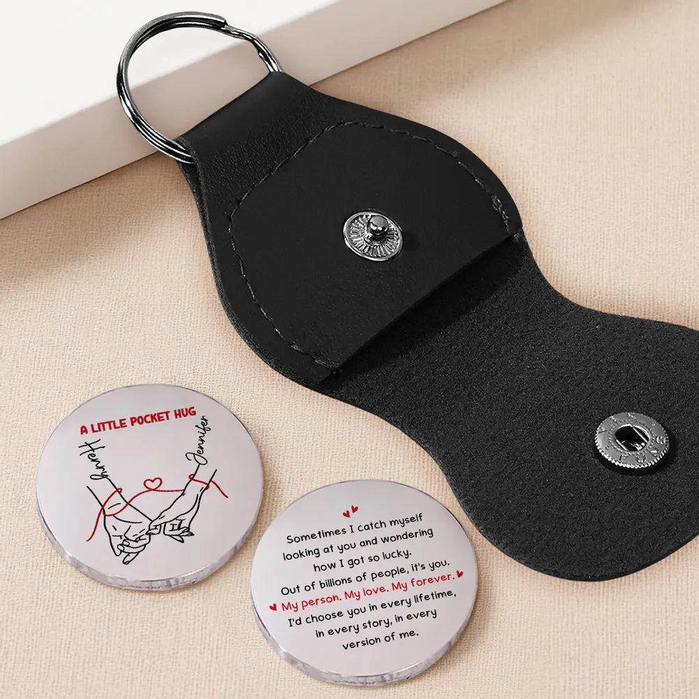 Pocket Hug Token 'A Little Pocket Hug', Sweet Love Note Keepsake for Partner, Thoughtful Personalized Gift