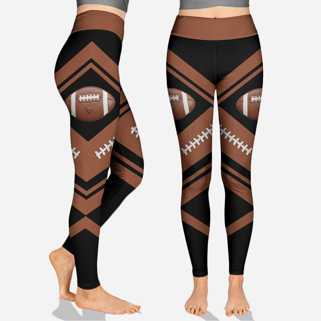 Game Day Football Mom, Girlfriend, Wife - Personalized Football Hoodie and Leggings