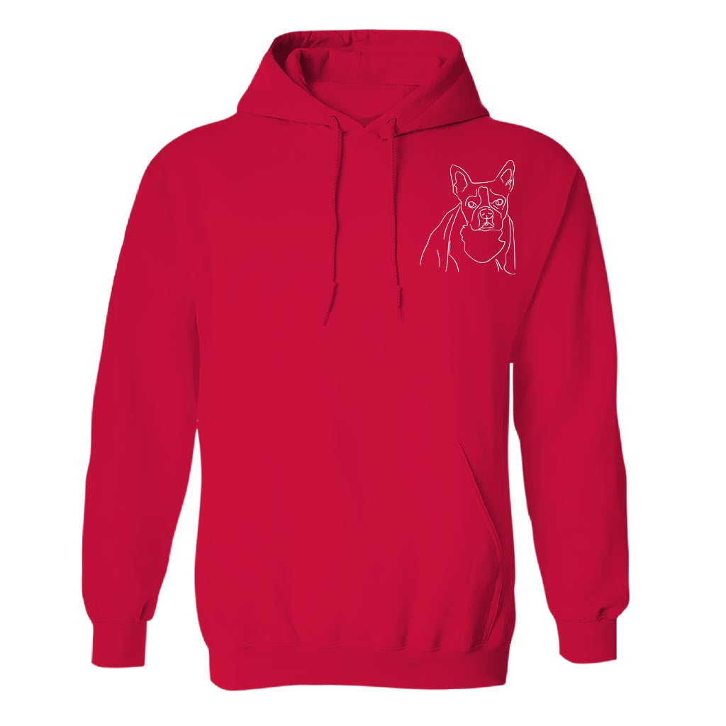 Custom Line Art - Personalized Dog Embroidered Hoodie