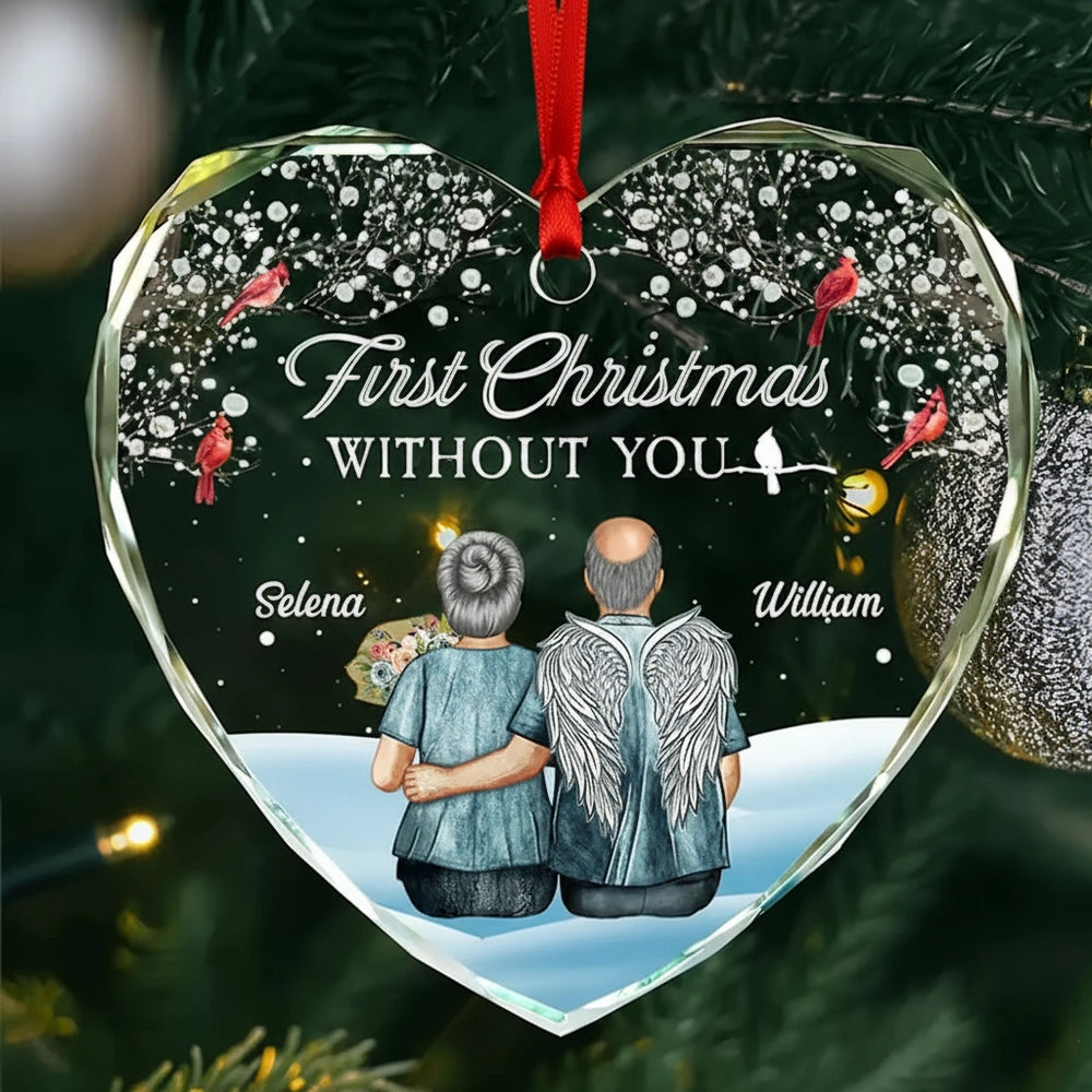 Crystal Heart Ornament keepsake of warm remembrance, thoughtful Christmas memorial gift for loved ones