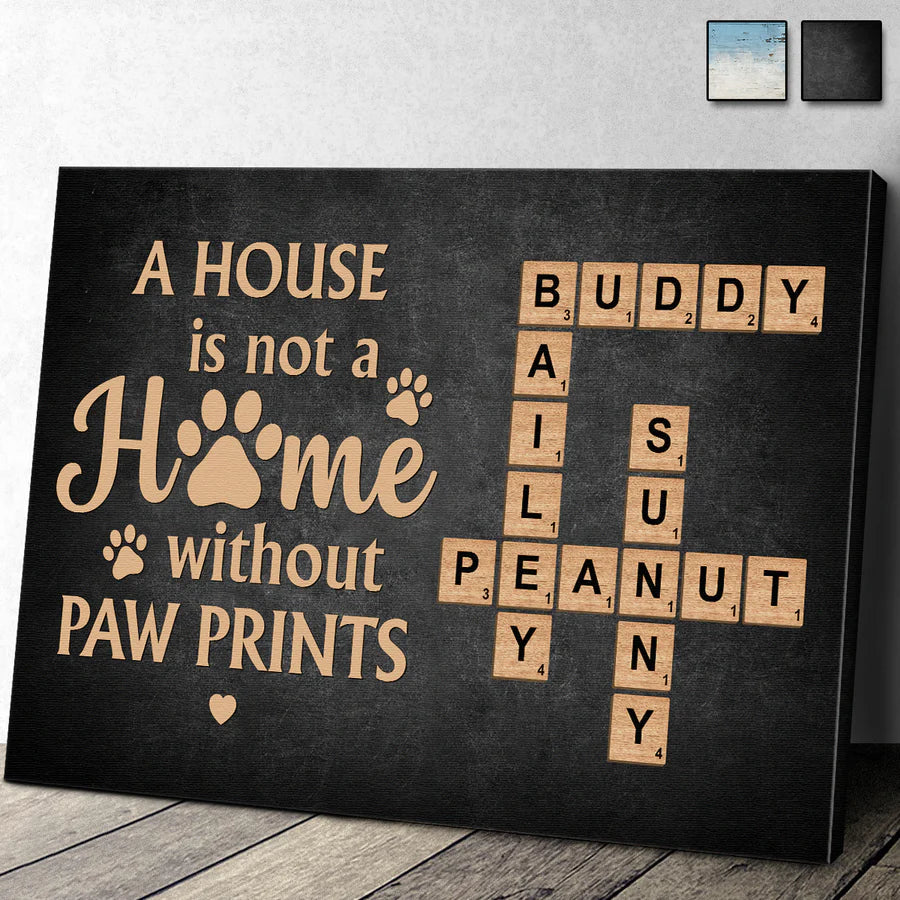 Personalized Pet Lover Poster - 'A House Is Not a Home Without Paw Prints' - Perfect Gift for Animal Enthusiasts