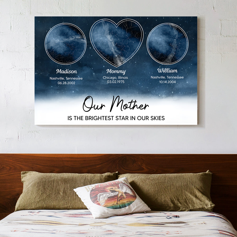 Personalized Star Map Poster/Canvas - Ideal Mother’s Day Gift