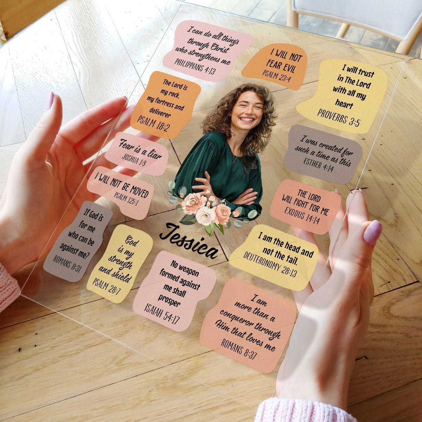 Inspirational Scripture Moments - Customizable Acrylic Photo Plaque with Personalized Bible Verses