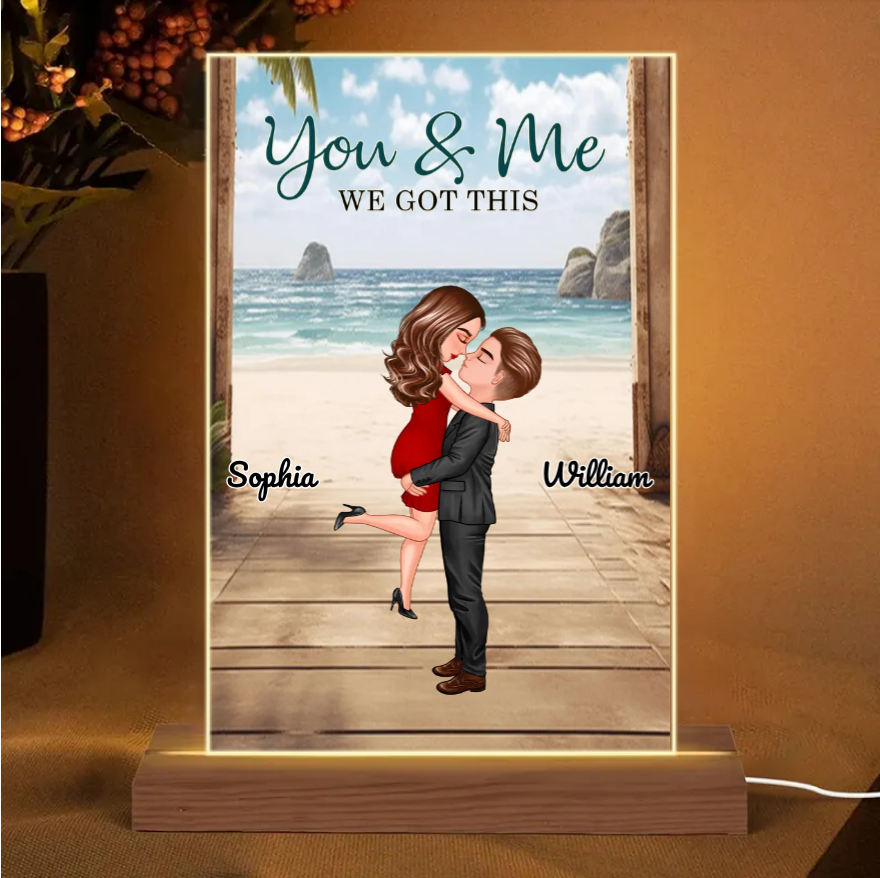 My Missing Piece - Personalized Beach Towel, Wooden Or Acrylic Or LED Plaque, Poster Or Canvas,Wooden Or Acrylic Keychain -  Engraved Design for Him/Her