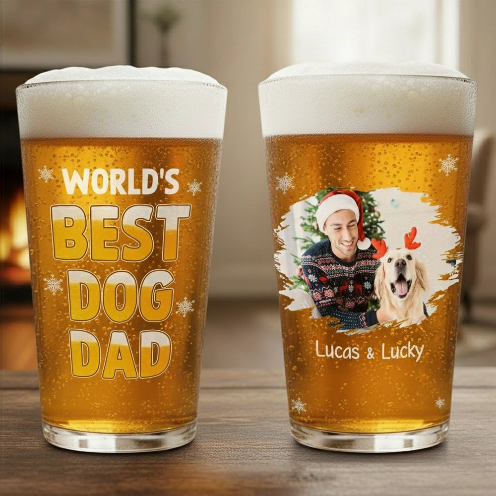 Dog-Themed Beer Glass – Heartwarming Pet Design, Gift-Ready for Dog Dads