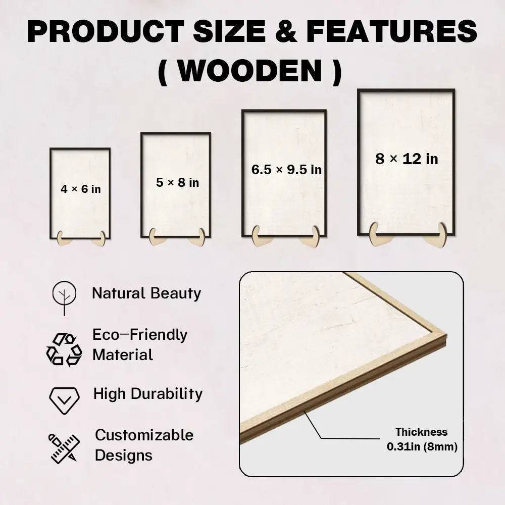 "My Missing Piece Personalized Wooden Acrylic & LED Plaque – Perfect for Any Gift Occasion"
