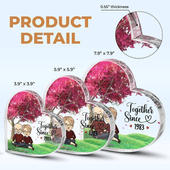 Personalized 'Together Since' Heart Acrylic Plaque - Anniversary & Valentine's Gift