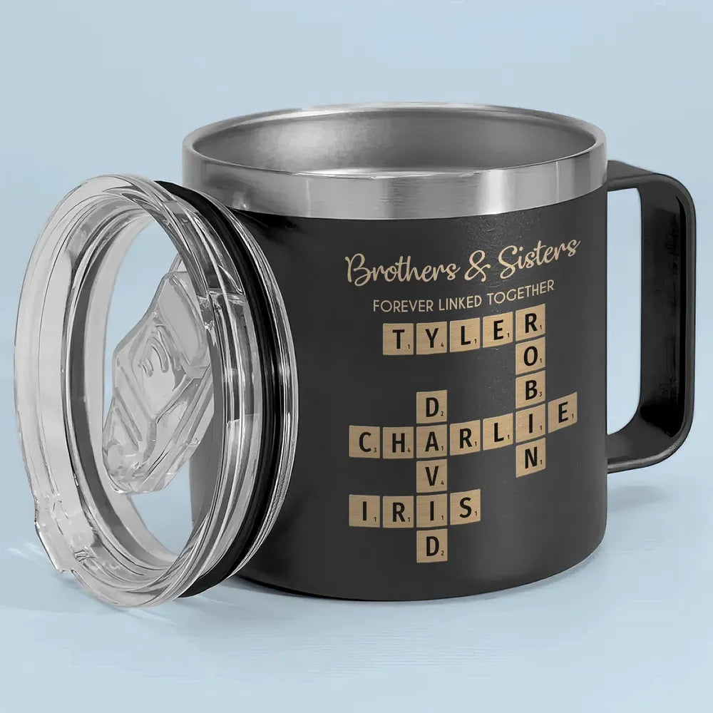Brothers & Sisters Crossword Mug – A Heartwarming Gift Celebrating Family Bonds