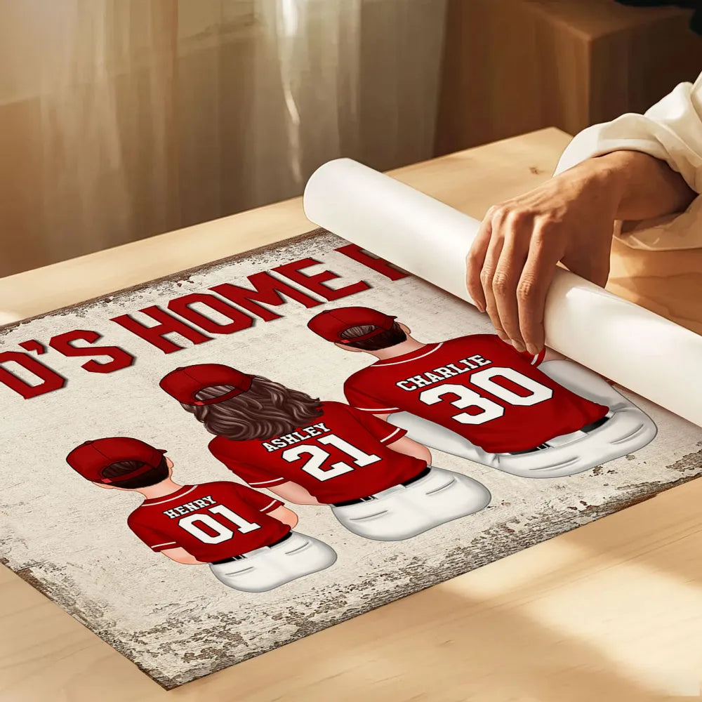 “Dad’s Home Runs” Custom Baseball Family Poster – Perfect Father’s Day Gift for a Baseball-Loving Dad