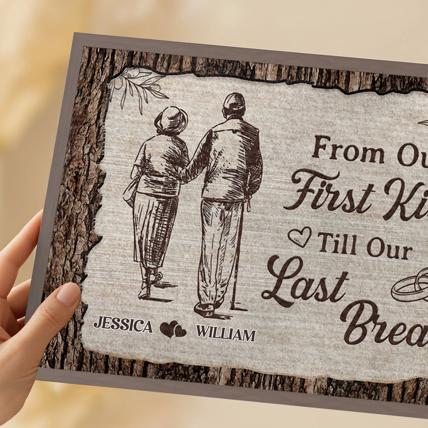 Personalized Poster for Couples From Our First Kiss Till Our Last Breath, Romantic Wall Art, Unique Anniversary Gift