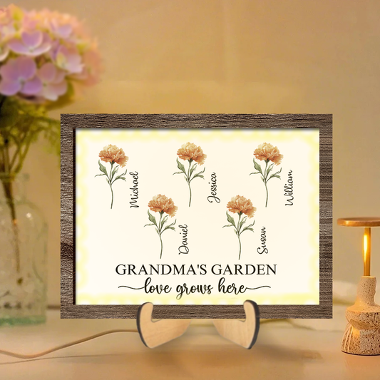 Personalized 2-Layer Wooden LED Plaque – A Heartfelt Gift for Grandma with Custom Design – A Special Gift to Celebrate Love