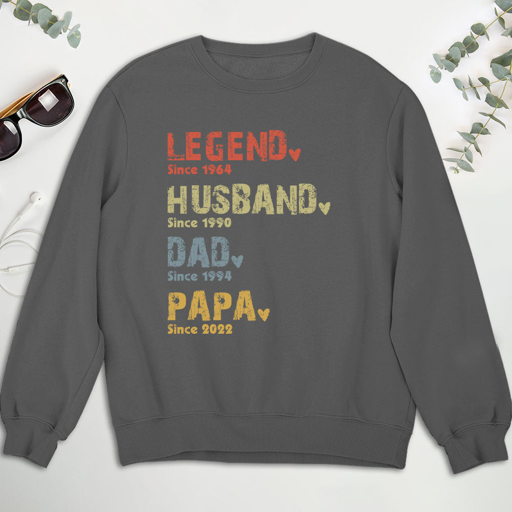 Legend Husband Dad Papa Classic Tee, Personalized Family Quote Shirt, Meaningful Unique Gift for Dad or Grandpa