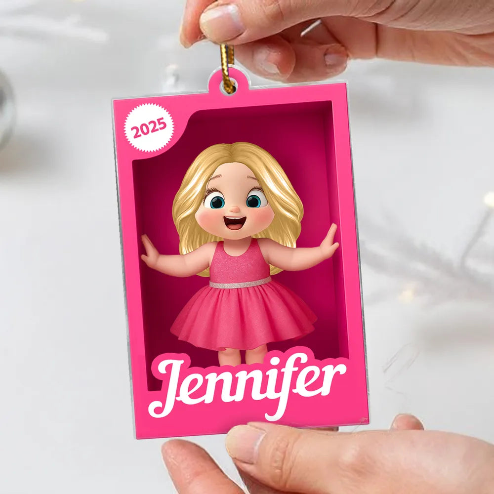 Custom Cartoon Girl Acrylic Ornament for Kids