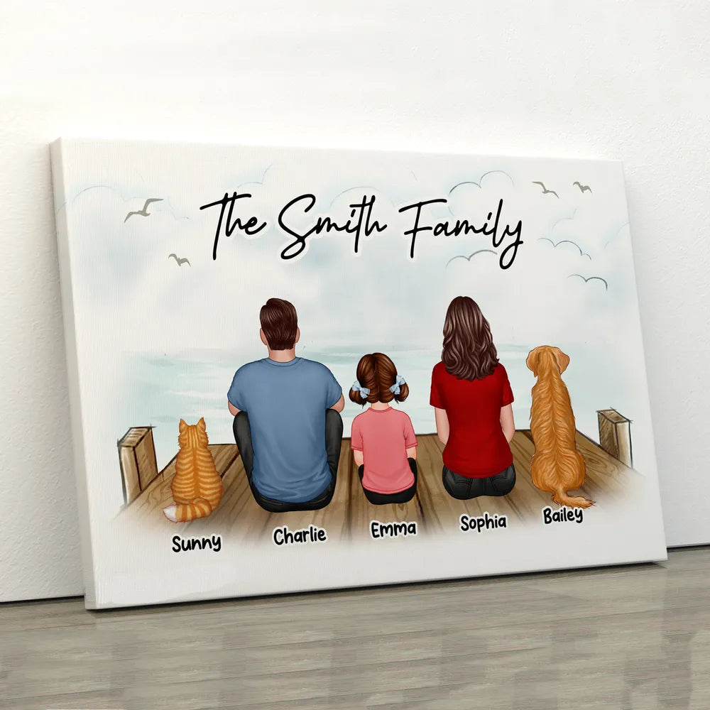 Warm Family Story, Personalized Canvas, Perfect Gift for Loved Ones