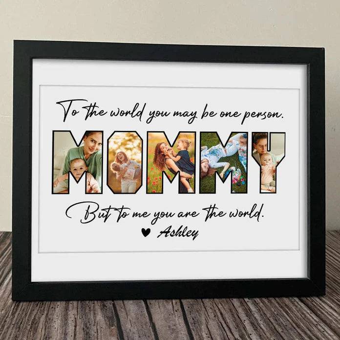 Love Eternal - 'To the Best Mom' Personalized Photo Tribute - Mother's Day Canvas or Poster