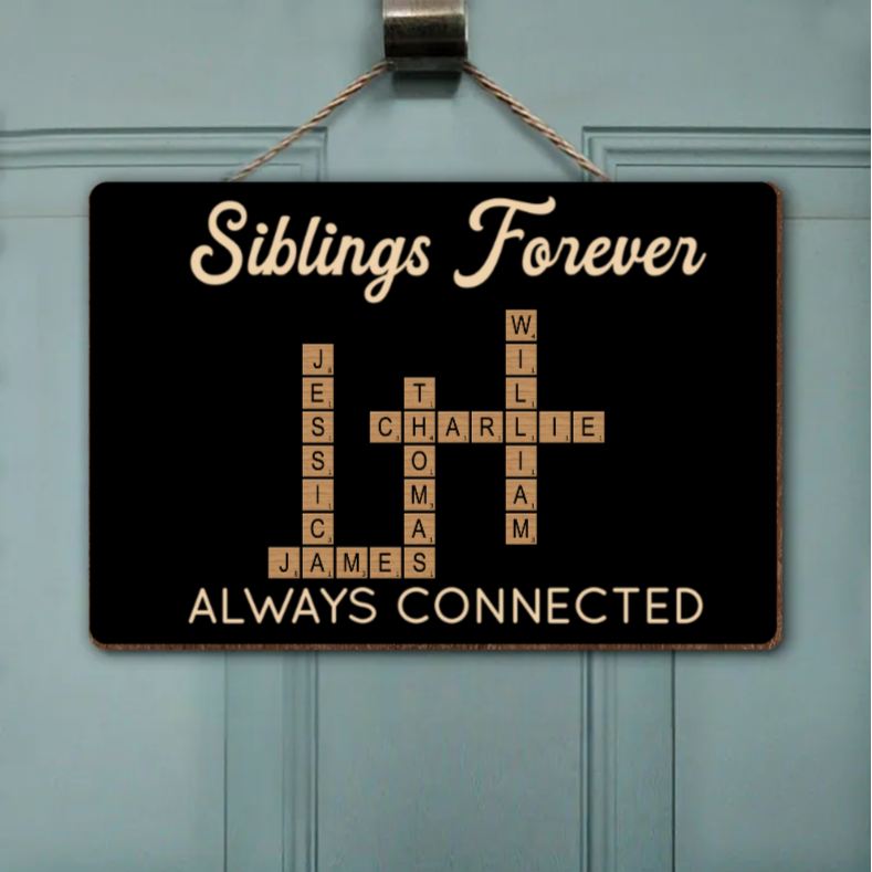 Spell Out the Love! Siblings Forever Crossword Mug – Perfect Gift for Brothers and Sisters on Any Occasion
