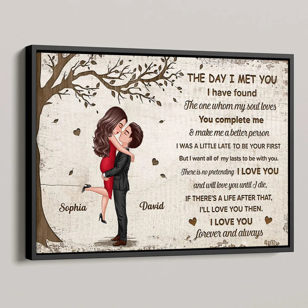 Love’s Embrace Artwork – Valentine’s Day “You Make Me a Better Person” Couple Poster, Perfect Gift for Newlyweds