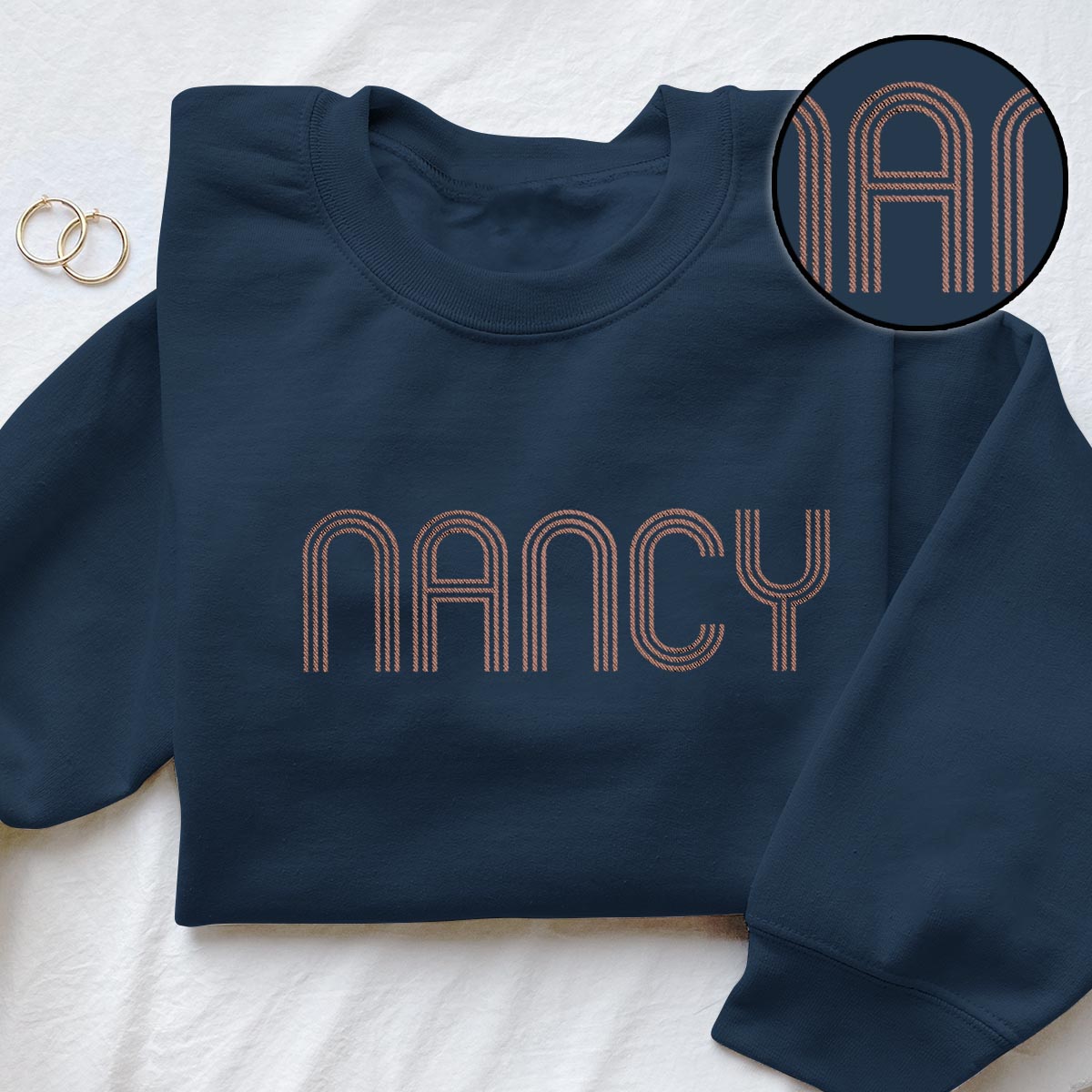 Custom Name - Personalized Sibling Embroidered Sweater