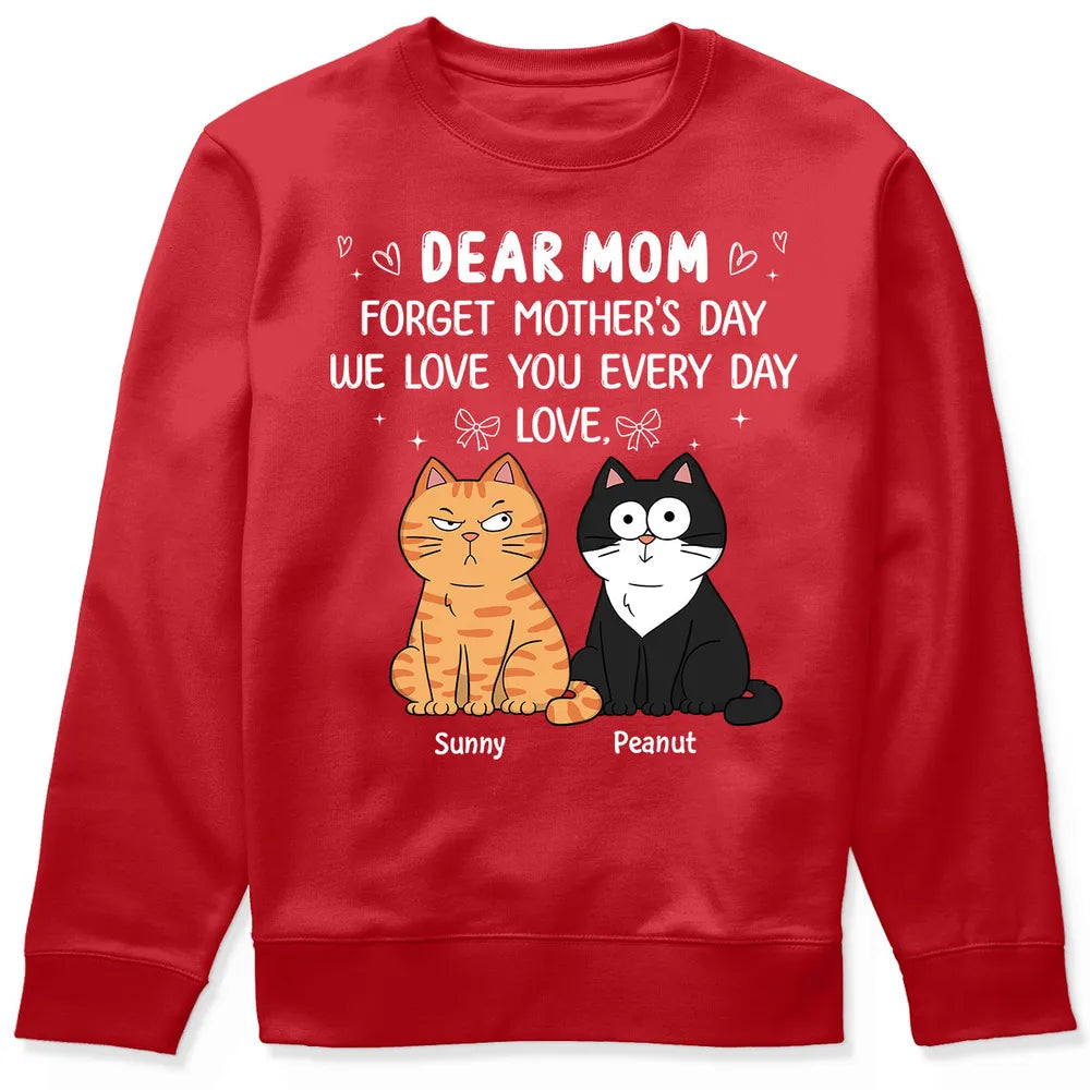 Personalized Classic Tee Dear Mom Cat Cartoon Quote Shirt - Unique Mother's Day Gift From Cat Lovers