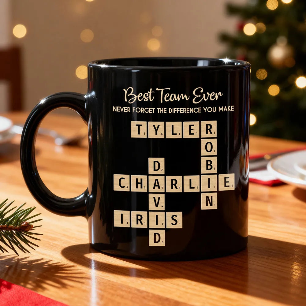 Best Team Ever Personalized Full Color Mug – Custom Team Name Layout for Work Crew – Meaningful Thank You Gift for Bosses and Colleagues