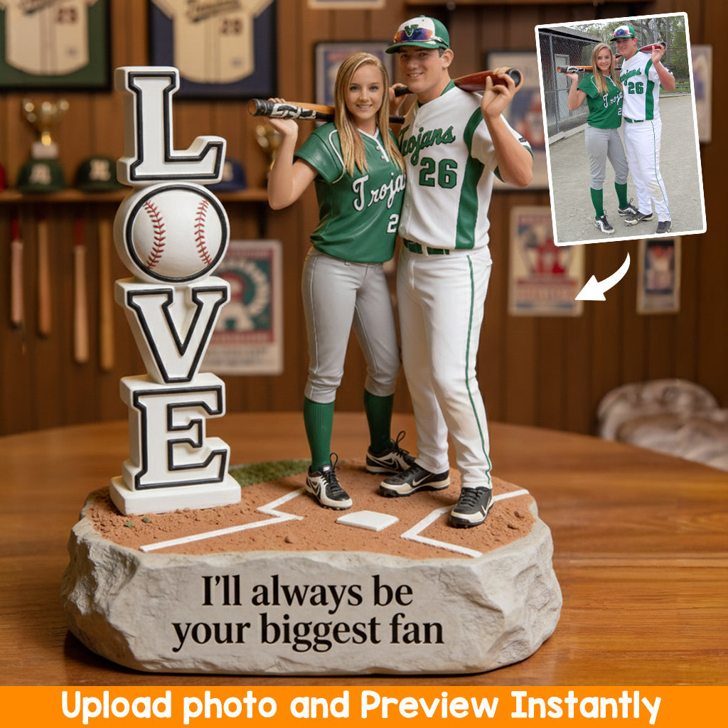 I’ll Always Be Your Biggest Fan - Personalized Football Custom Shaped Acrylic Plaque