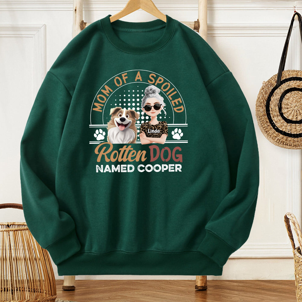 Mom of a Spoiled Dog T-Shirt - Personalized Classic Tee with Custom Name, Perfect Gift for Dog Lovers
