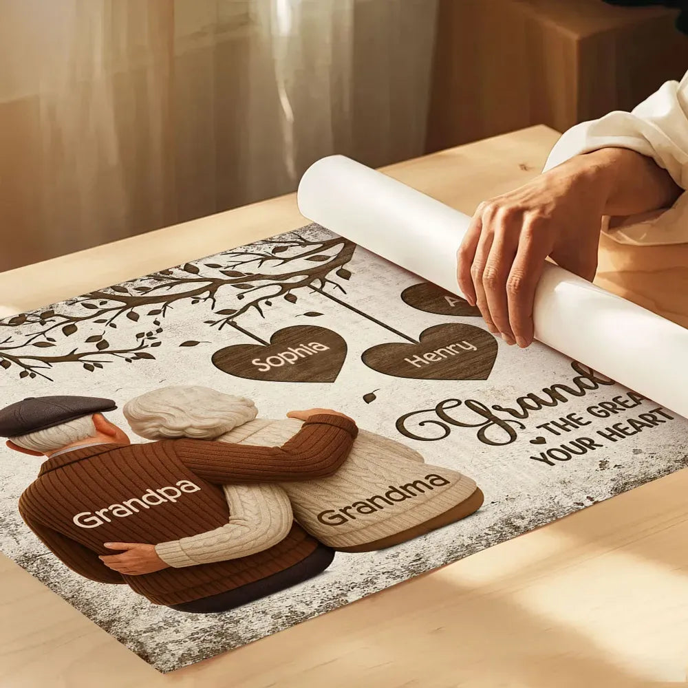 Personalized Grandchildren Poster for Grandparents – Custom Names Wall Art, Heartfelt Family Gift & Unique Keepsake