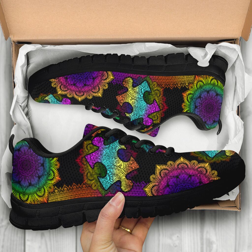 Colorful Mandala Autism Awareness Sneakers 0622