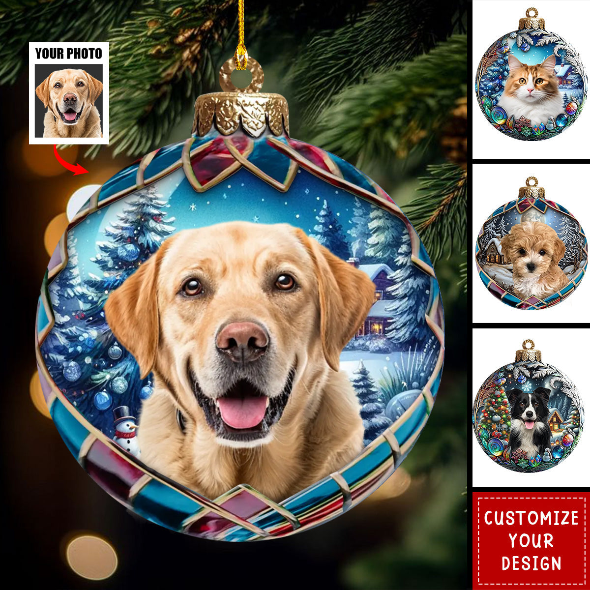 Custom Pet Photo Ornament - Cherish Your Furry Friend Forever