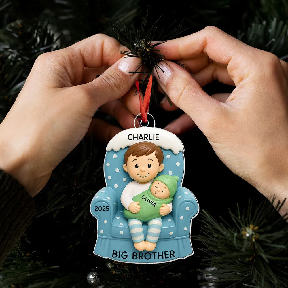 Custom Acrylic Ornament for Big Brother & Sister Gift
