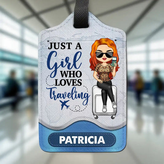 Custom Leather Luggage Tag - Perfect Gift for Travel Lovers, Personalized with Name