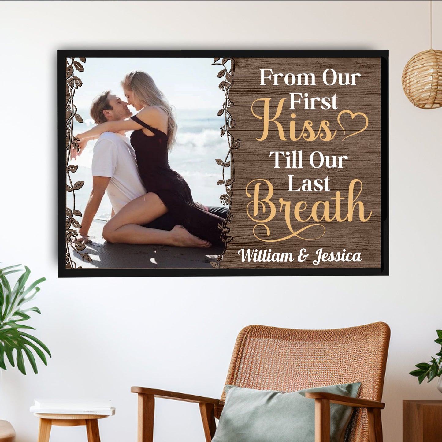 Personalized Romantic Canvas - "My Favorite Place In All The World Is Next To You" Valentine’s Day Gift