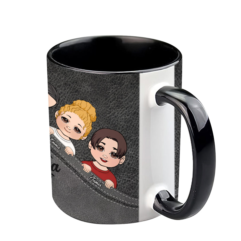 Best Grandma / Grandpa / Dad / Mom Ever - Personalized Grandma Accent Mug