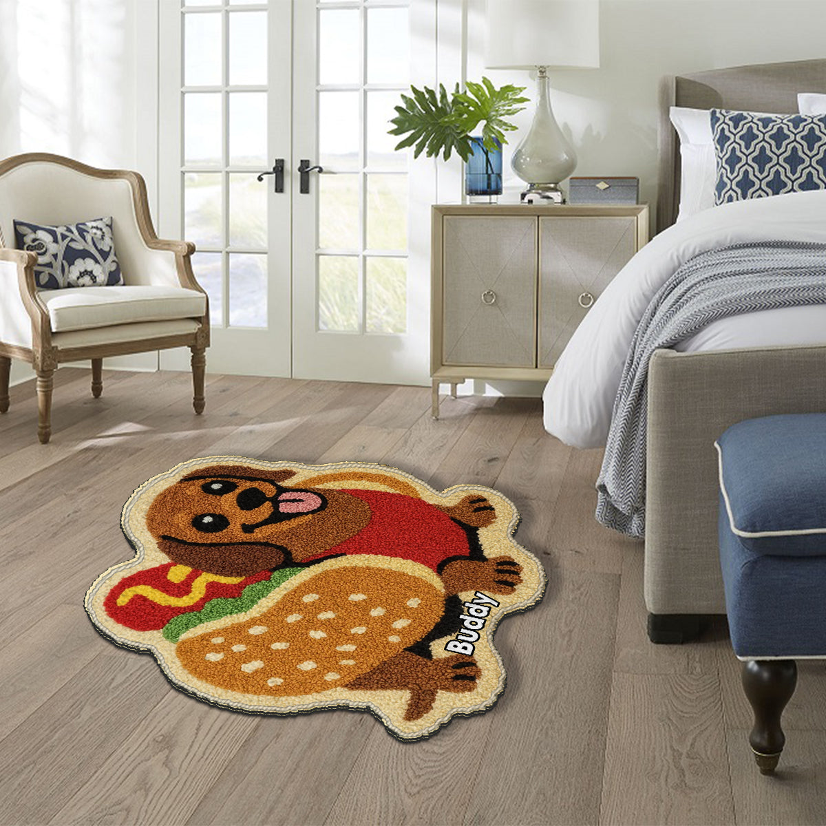 Any Photo Into Rug - Personalized French Bulldog Dog Non-Slip Tufted Rug