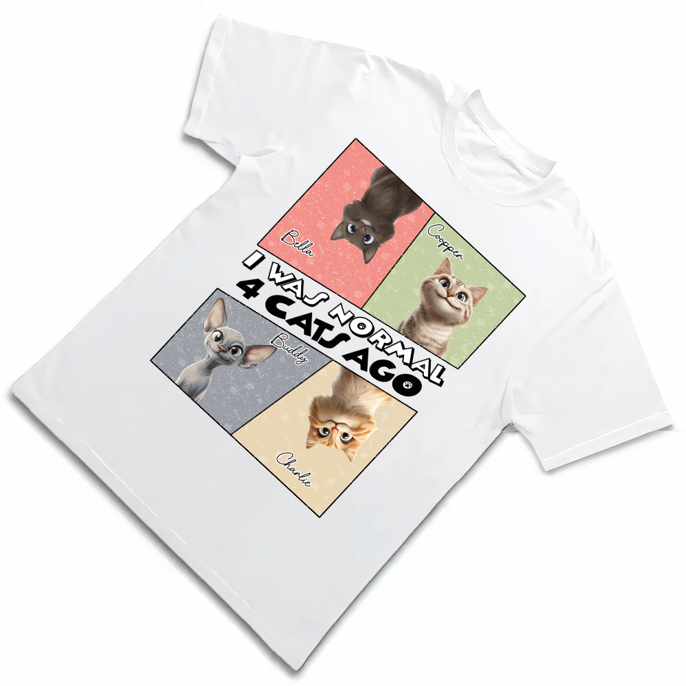 I Was Normal – Fun Classic Tee for Cat Lovers with Personalized Cat Designs, Perfect Gift for Pet Enthusiasts