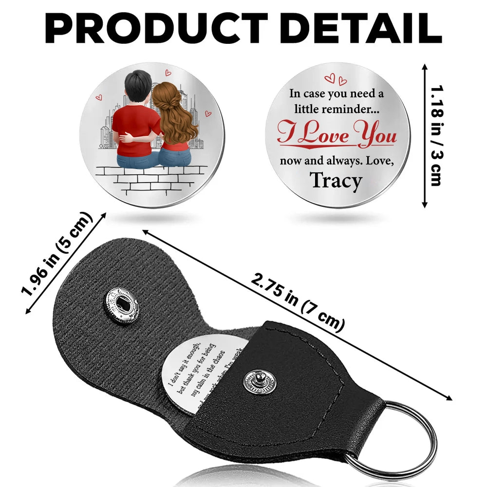 Personalized Pocket Hug Token with Couple Hugging Illustration, Unique Romantic Gift for Him or Her, A Little Reminder to Carry