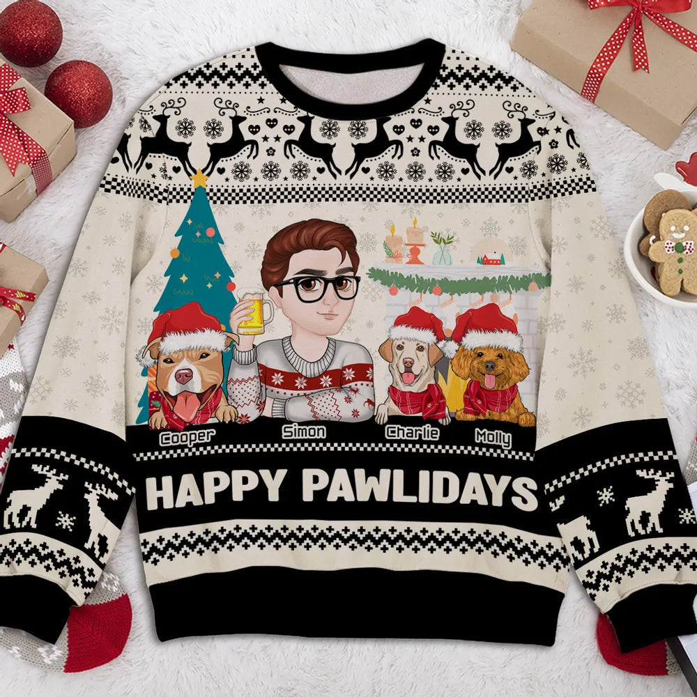 Custom Christmas Sweatshirt with Dog Owner Design Gift