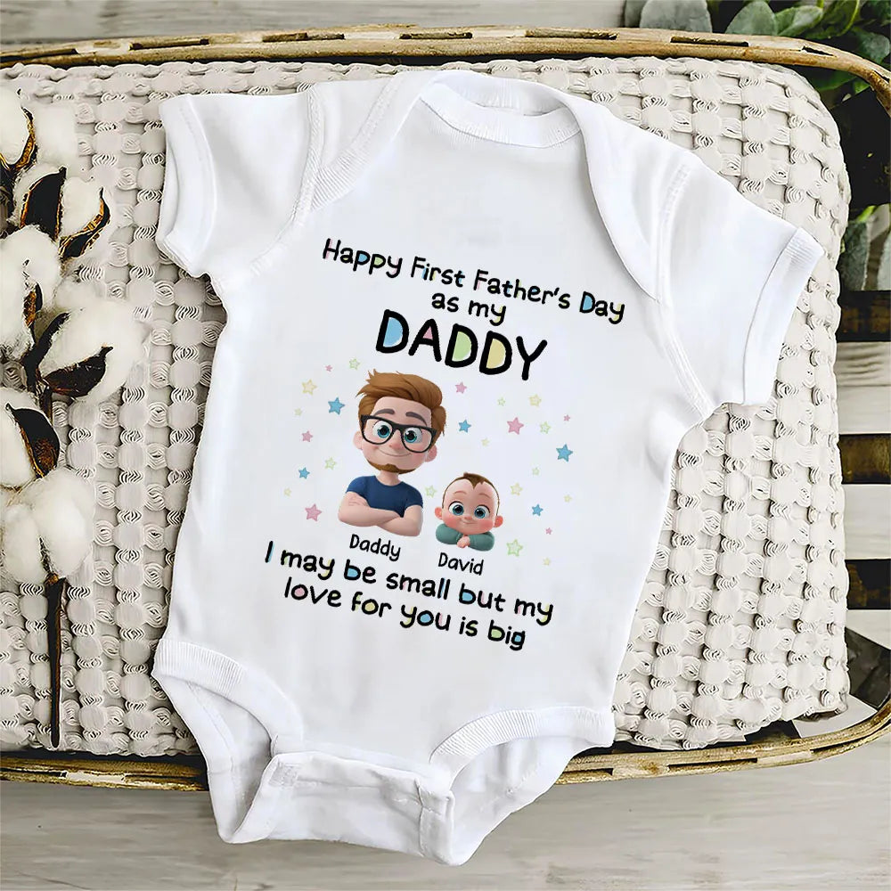Baby Onesie with Father's Day Design Personalized Gift