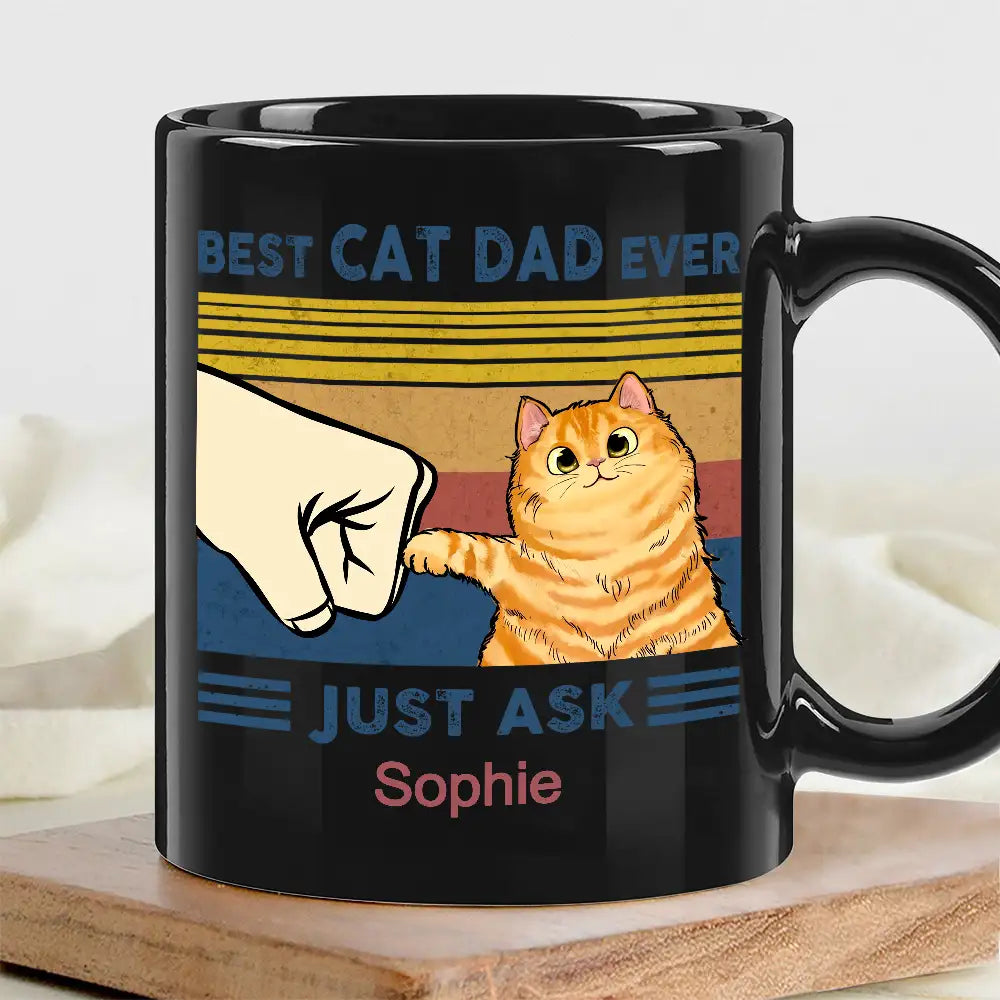 Best Cat Dad Ever Just Ask Peanut – Personalized Classic Tee for Cat Lovers
