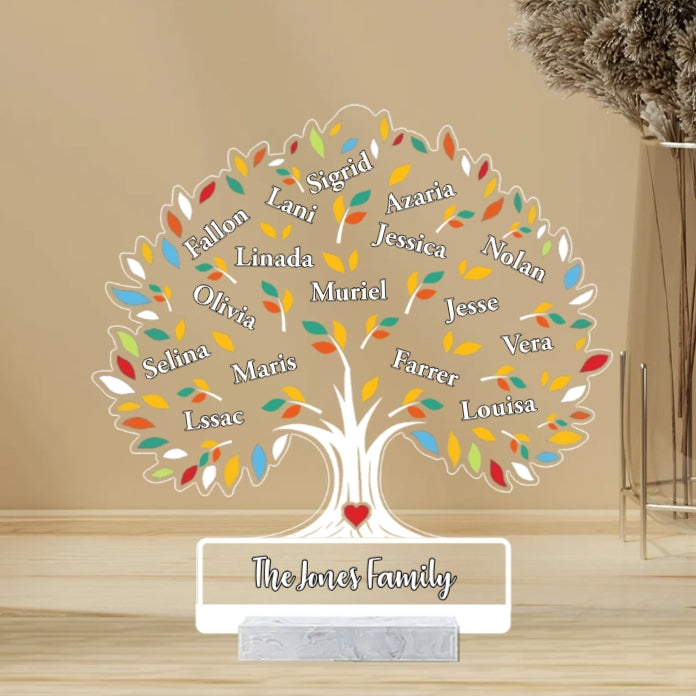 Personalized Family Tree  Plaque, Ornament - Unique Gift for Grandma, Mother's Day, or Christmas