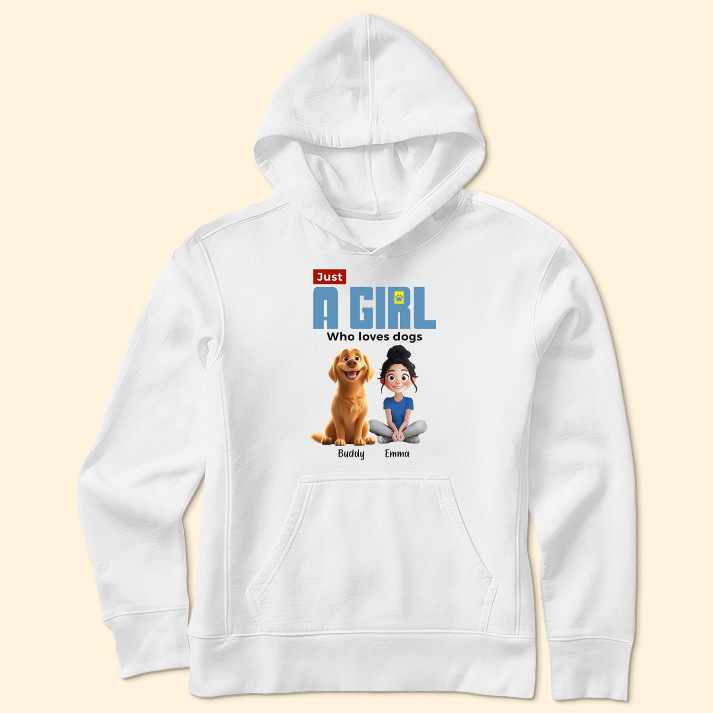 ‘Just A Girl Who Loves Dogs’ Classic Tee – Personalized Pet and Owner Design