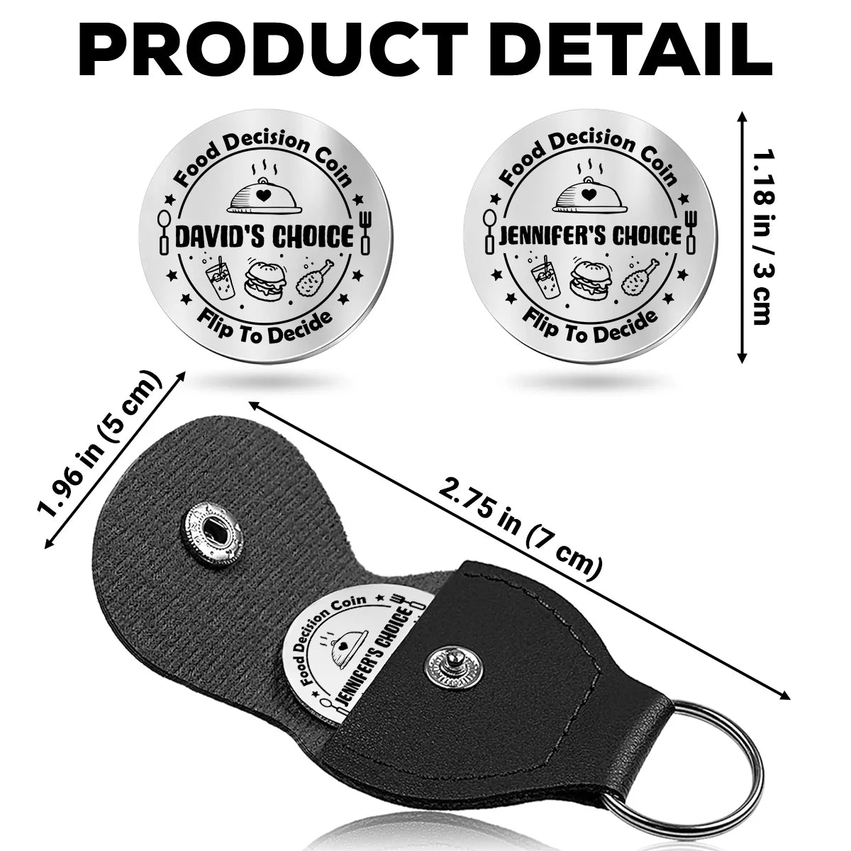 Pocket Hug Flip To Decide Food Coin A Personalized Keepsake For Date Nights A Fun Unique Gift For Him Or Her