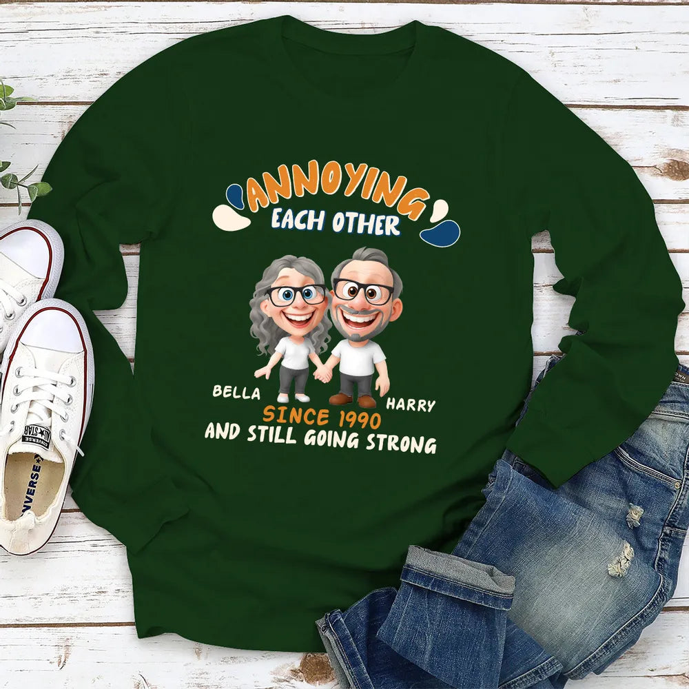 Personalized Couple Caricature Classic Tee with Your Custom Look Funny Relationship Gift for Husband or Wife