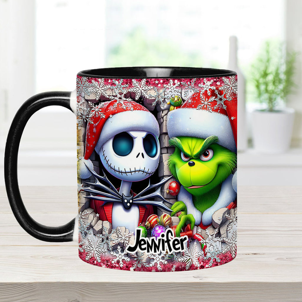 Merry Christmas - Personalized Nightmare Accent Mug