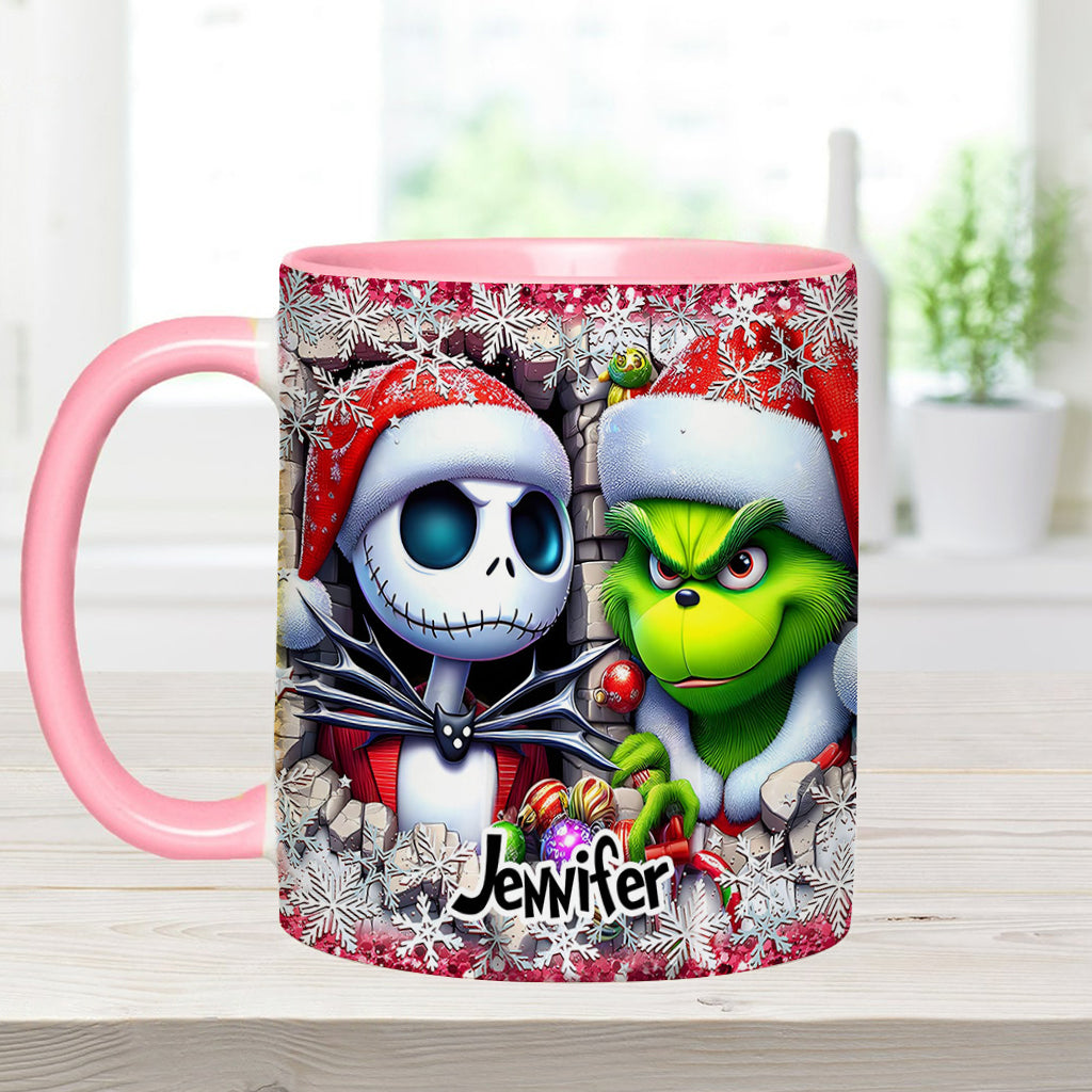 Merry Christmas - Personalized Nightmare Accent Mug