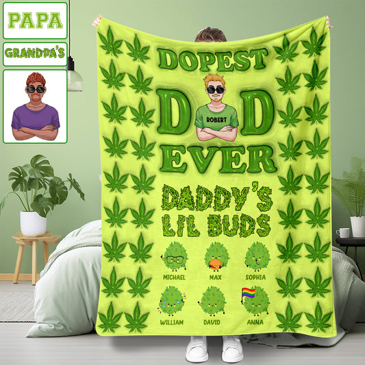 Dopest Dad Ever - Personalized Father Blanket