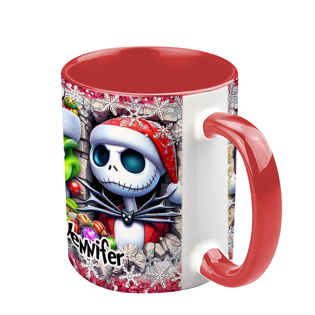 Merry Christmas - Personalized Nightmare Accent Mug