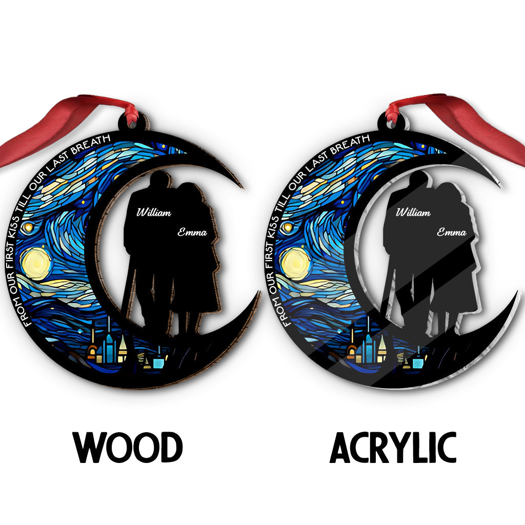 From Our First Kiss Till Our Last Breath - Personalized Couple Ornament